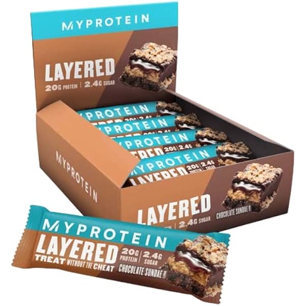 My Protein Barrita de 6 capas, helado de chocolate, 70 g, 12 piezas: Amazon.es: Salud y cuidado personal