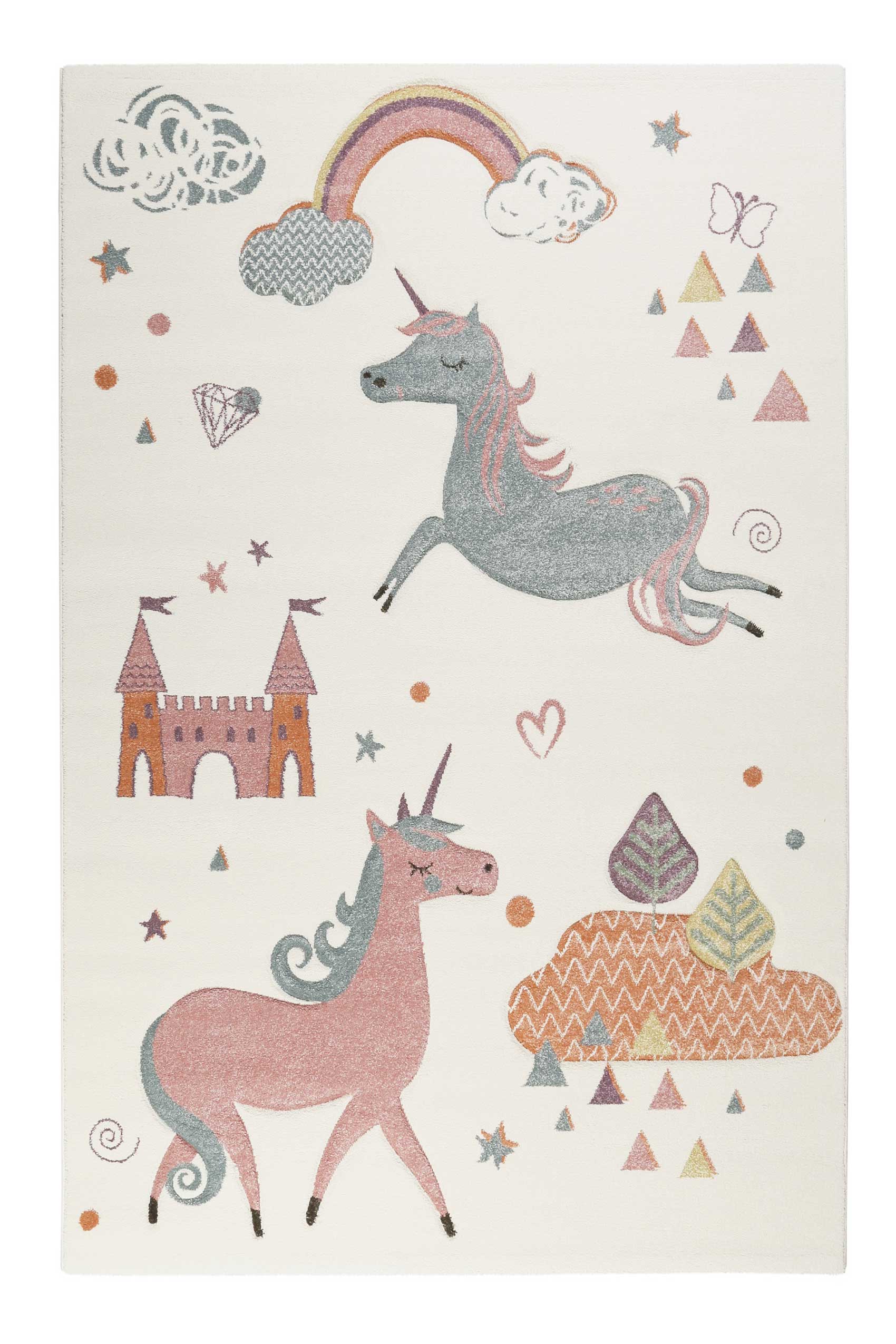 Esprit children's rug beige » Sunny Unicorn « - view 1