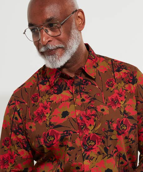 Wild Flower Shirt Toffee (42/44)