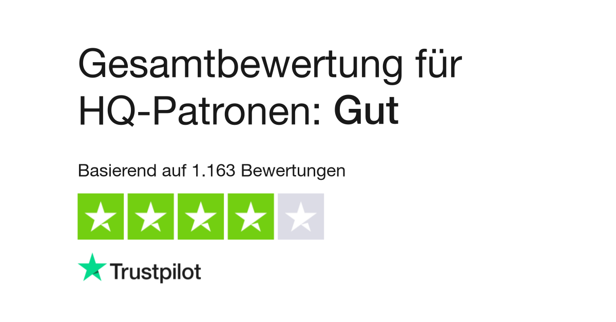 Bewertungen zu HQ-Patronen | Lesen Sie Kundenbewertungen zu www.hq-patronen .de
