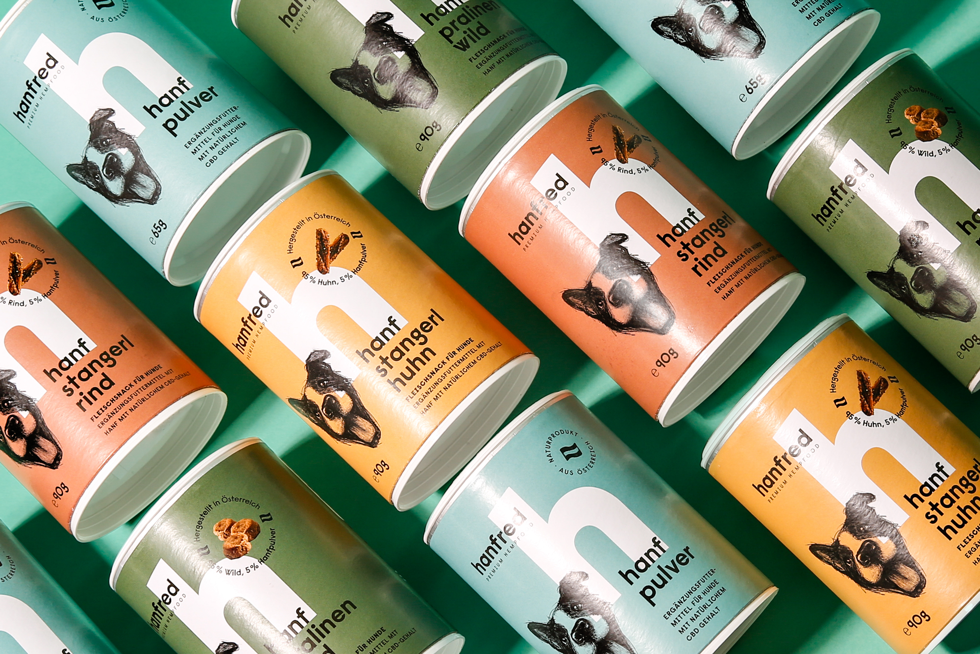 Hanfred – Verpackung für Hundefutter auf Behance