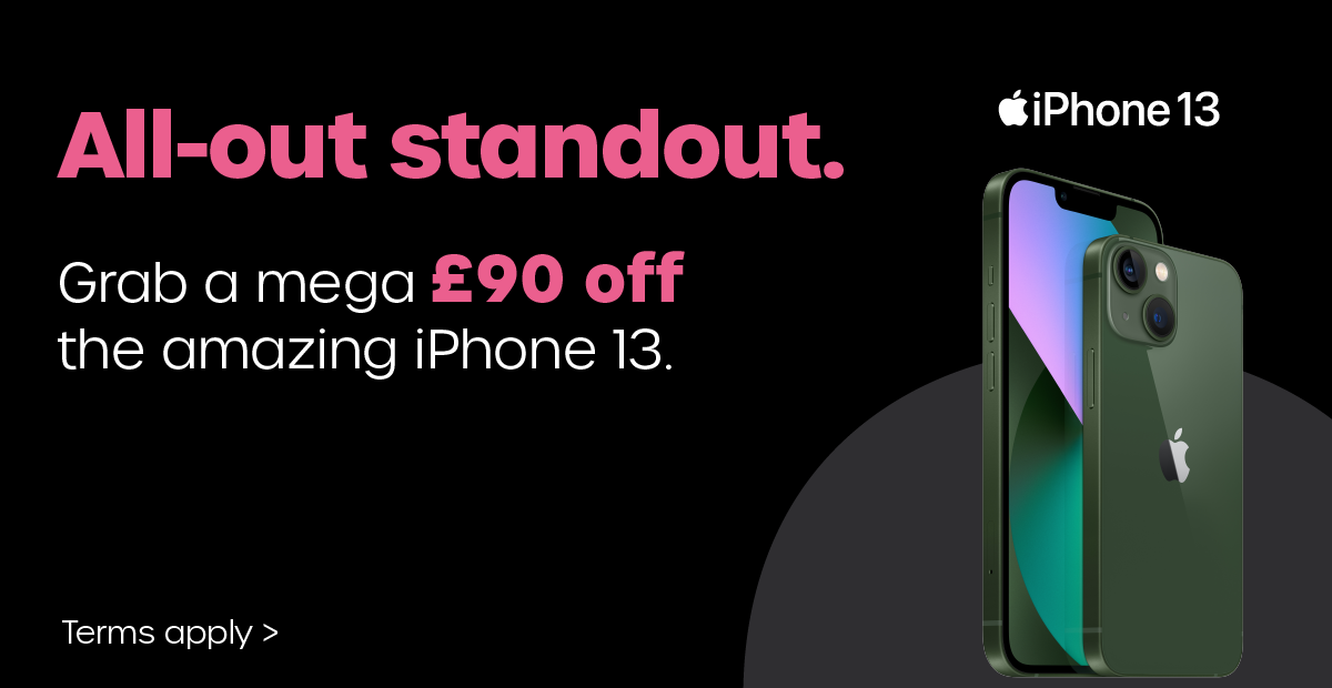 Buy SIM Free iPhone 13 | Pay Monthly or Buy Now | giffgaff