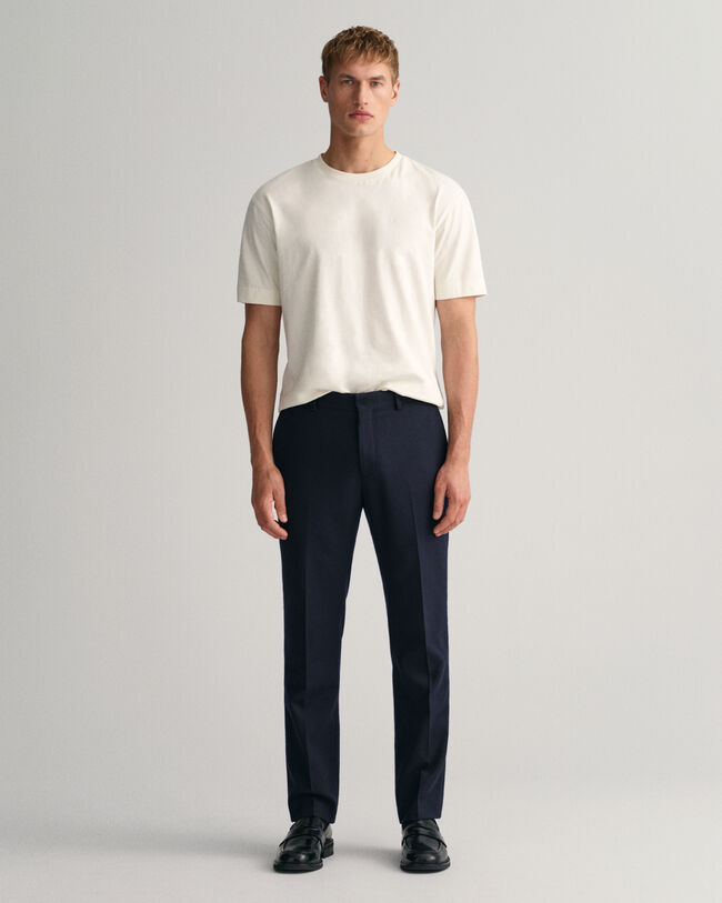Pantalones de franela de corte slim